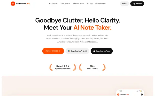AudioNotes preview