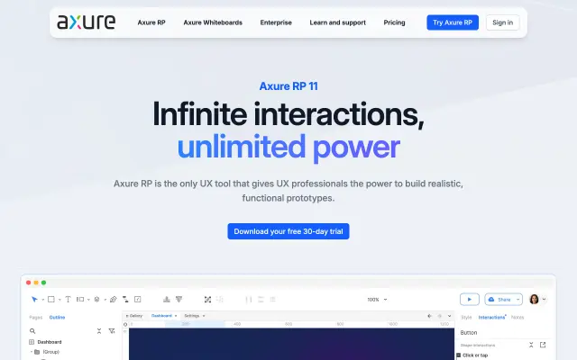 Axure RP preview
