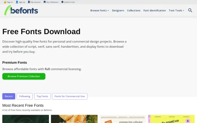 Befonts preview
