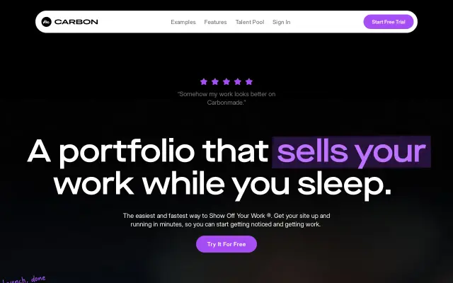 Carbonmade preview