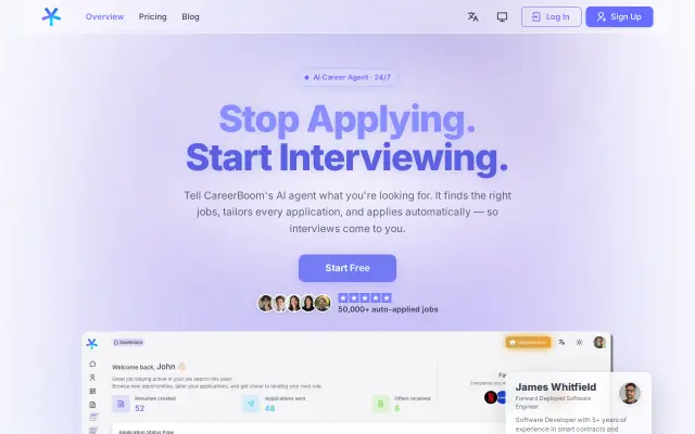 CareerBoom preview