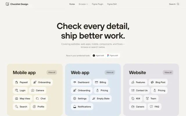 Checklist Design preview