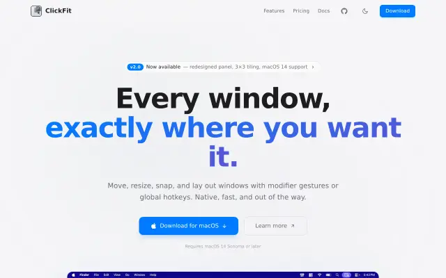 ClickFit preview