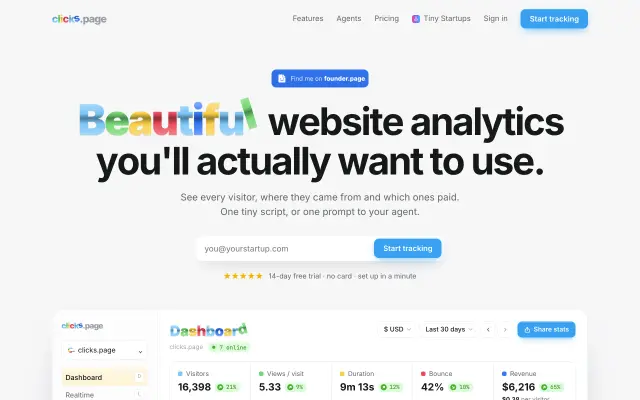 Clicks.page preview