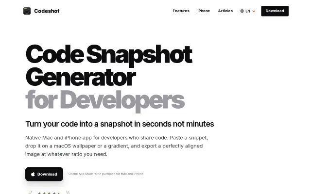 Codeshot preview