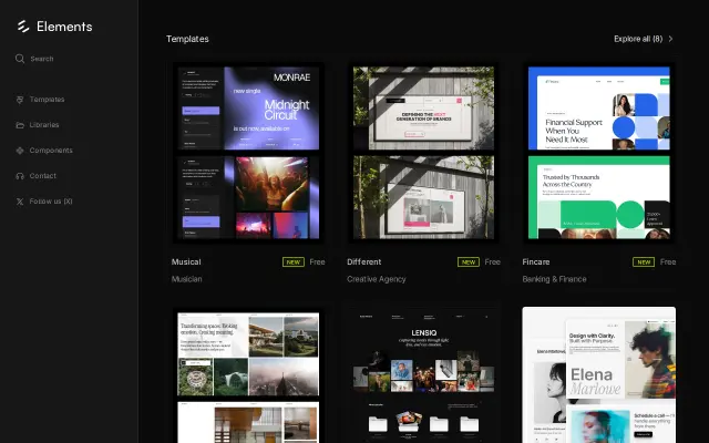 Elements Library preview