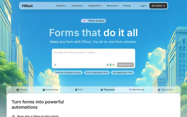Fillout preview