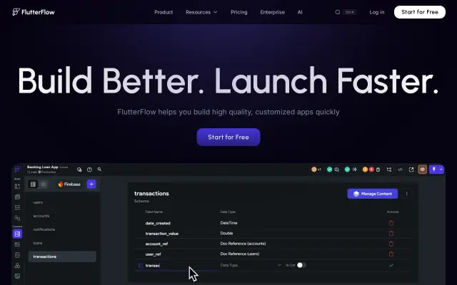 FlutterFlow preview