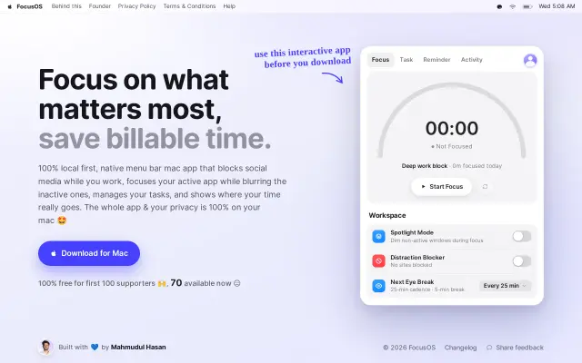 FocusOS preview
