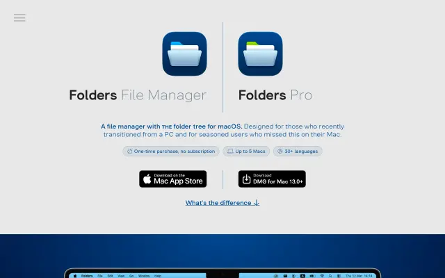 Folders preview