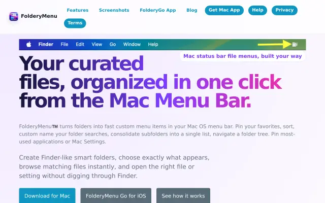 FolderyMenu™ preview
