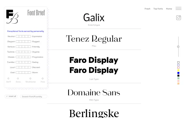 FontBrief preview