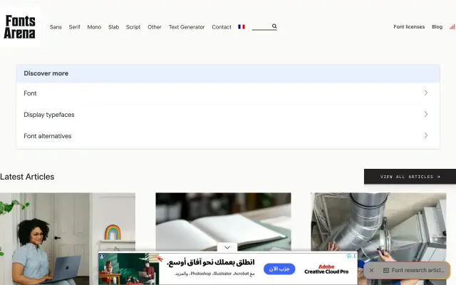 Fonts Arena preview
