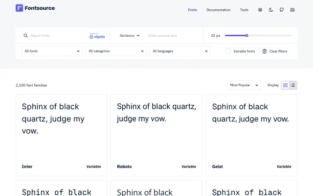Fontsource preview