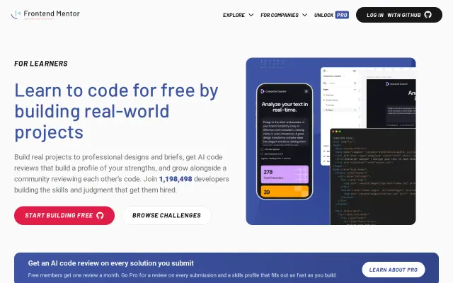 Frontend Mentor preview