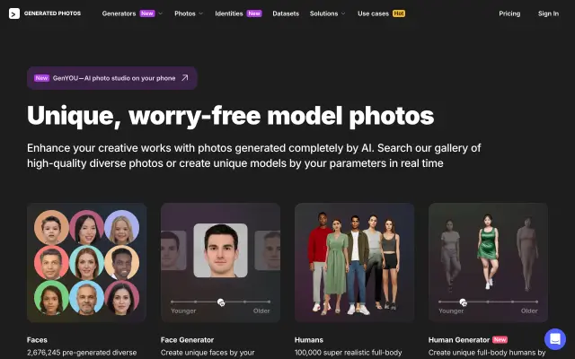 Generated Photos preview