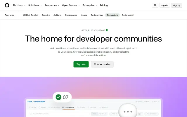 GitHub Discussions preview