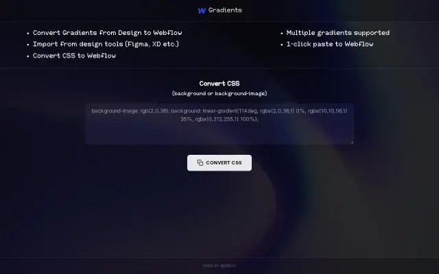 Gradient Generator Webflow preview