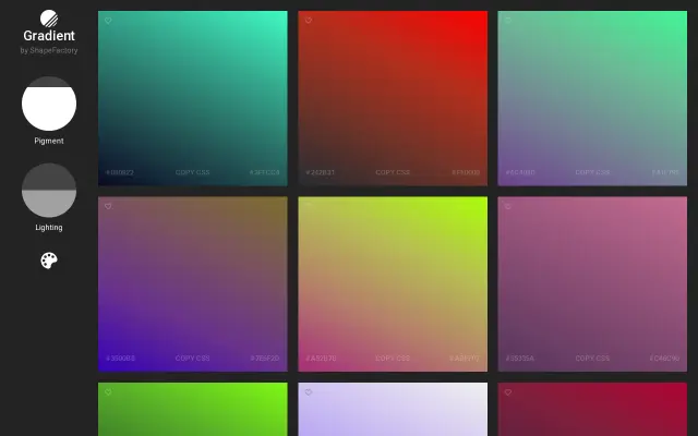 Gradient preview