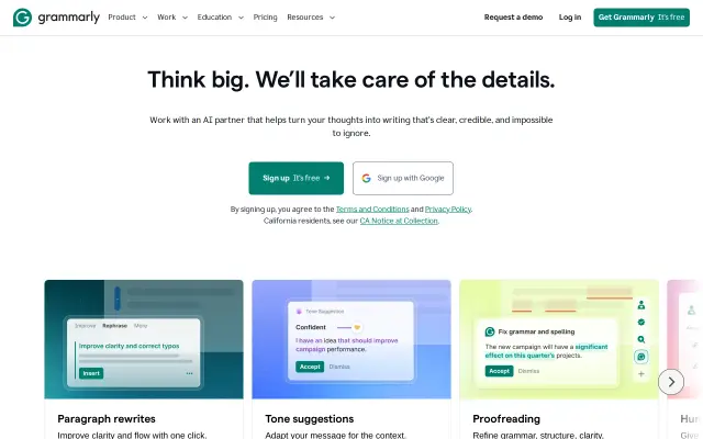 Grammarly preview