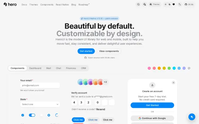 HeroUI preview