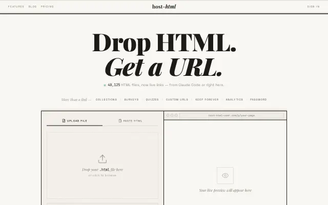 host-html preview