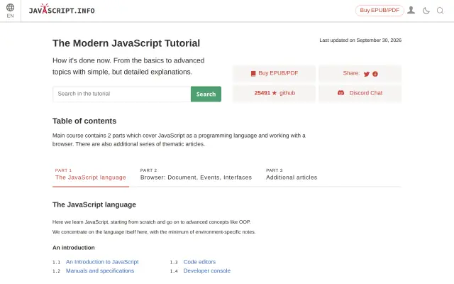 JavaScript.info preview