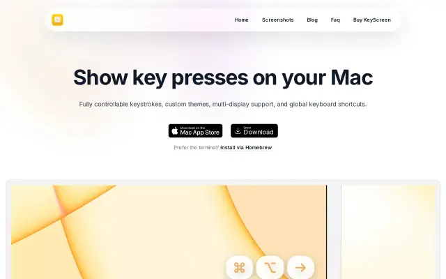 KeyScreen preview