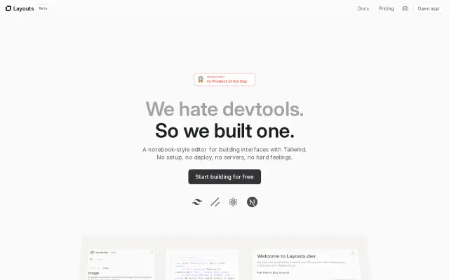 Layouts.dev preview