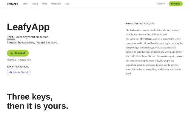 Leafy: Vocabulary Builder for Mac preview