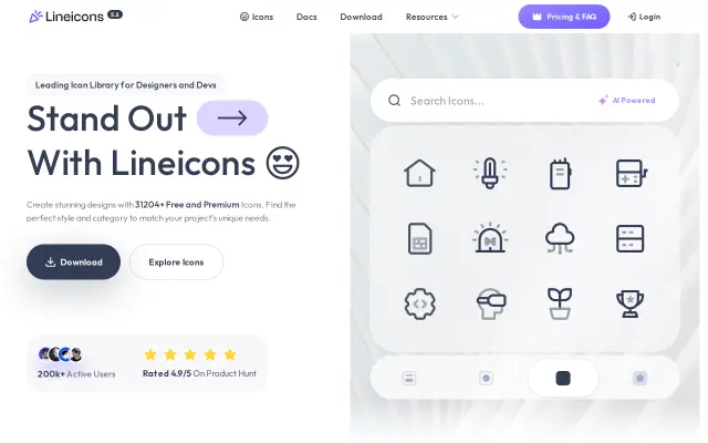 Lineicons preview