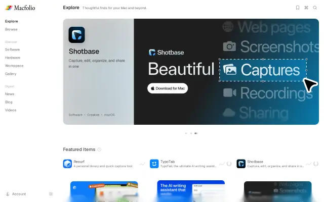 Macfolio preview