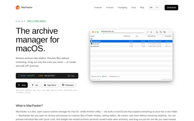 MacPacker preview