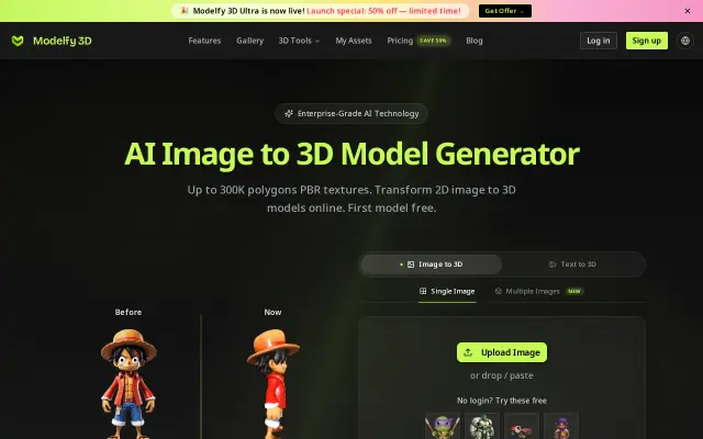 Modelfy 3D preview