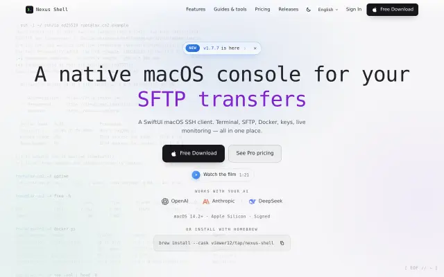 Nexus Shell preview