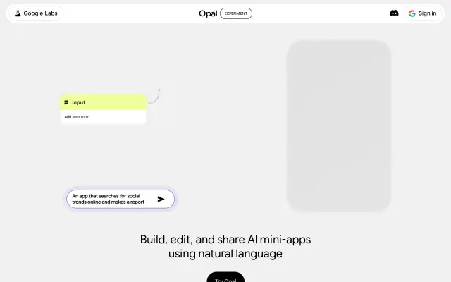 Opal by Google preview