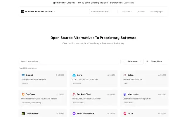 Open Source Alternative preview