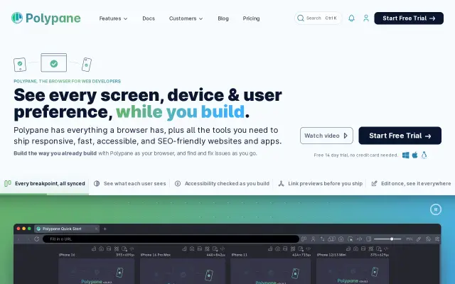 Polypane preview