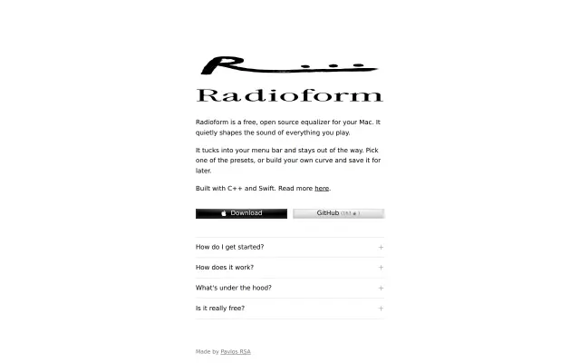 Radioform: A macOS EQ App preview