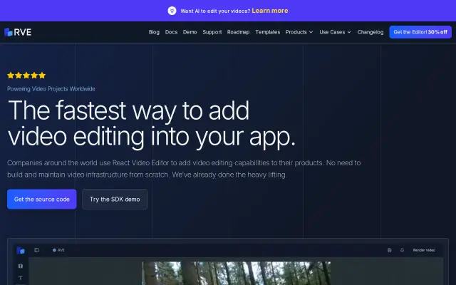 React Video Editor preview