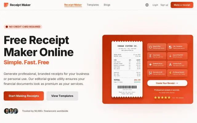 Receipt Maker preview