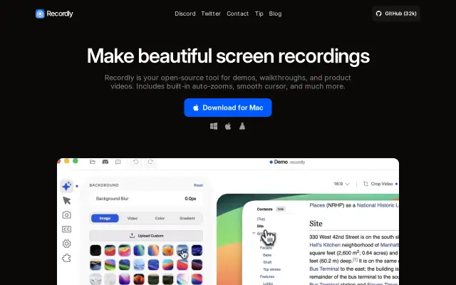 Recordly preview
