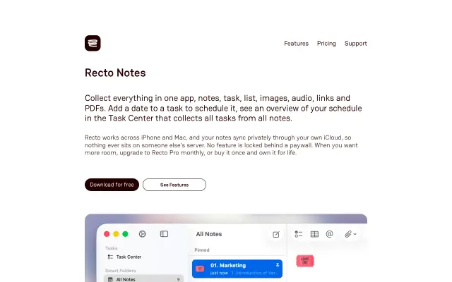 Recto Notes preview