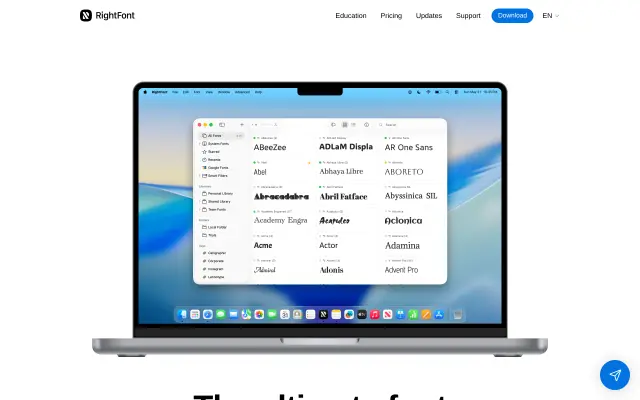 RightFont preview