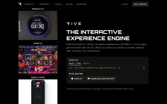 Rive preview