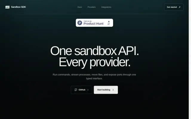 Sandbox SDK preview