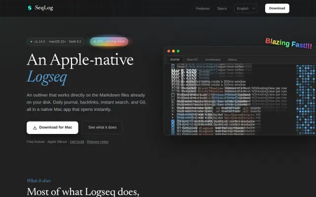 SeqLog preview