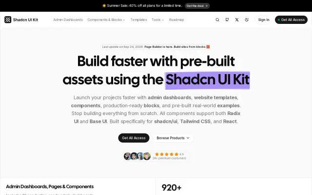 shadcn UI Kit preview