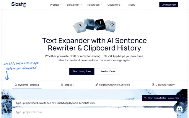 Slashit App preview