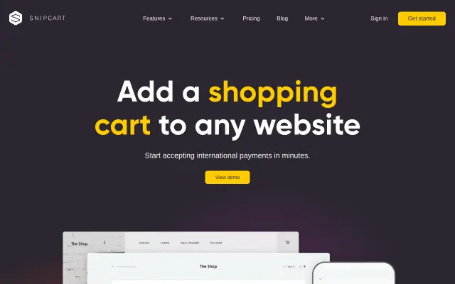 Snipcart preview